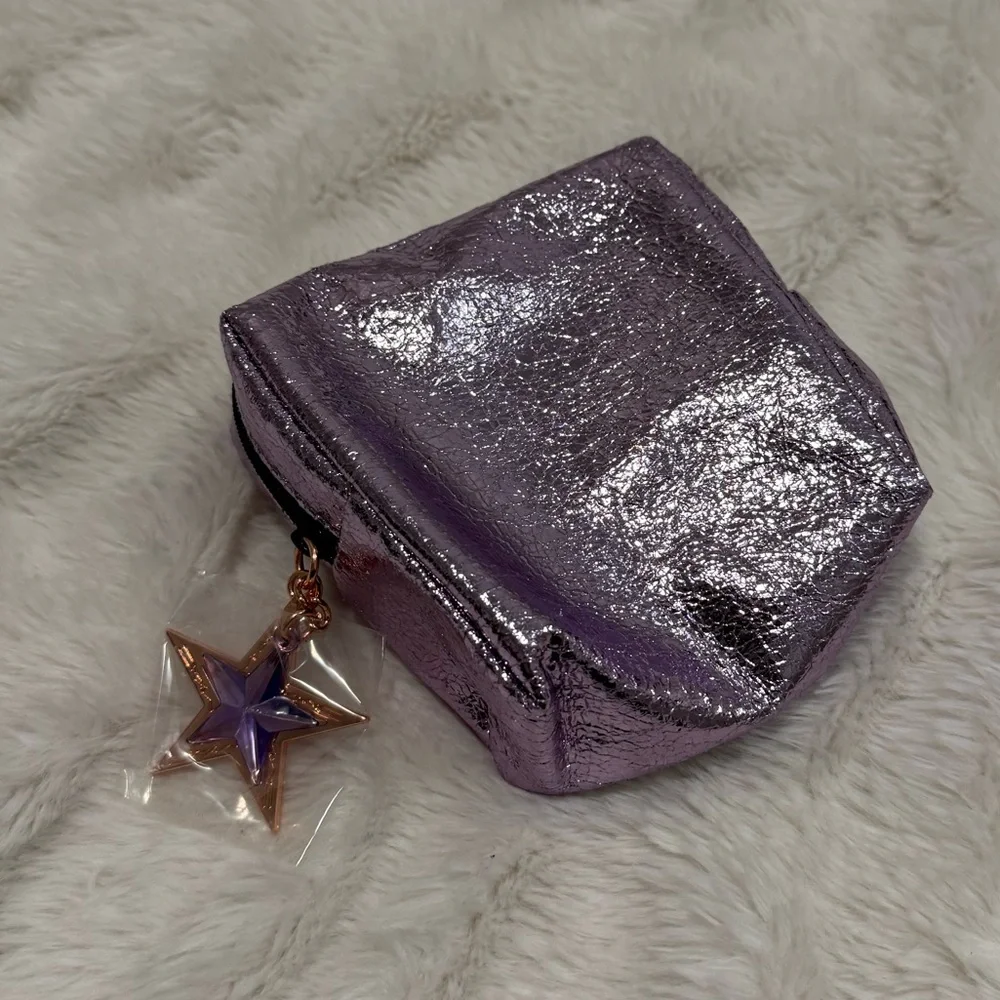 MAC Cosmetics Purple Metallic Makeup Bag